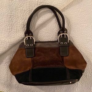 Tignanello Suede Patchwork Bag
